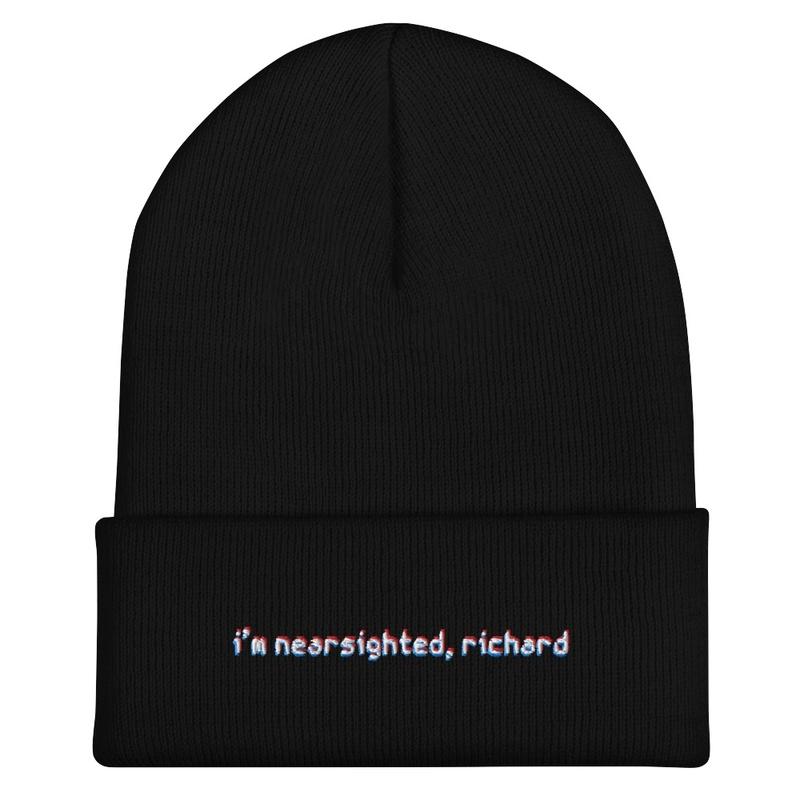 i'm nearsighted, richard beanie